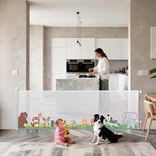 Retractable Baby Gate  Dog Gate -Extends to 120" Wide, 33" Tall