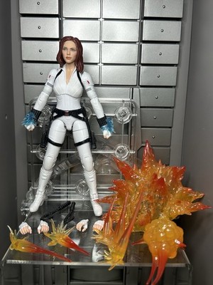 Black Widow WHITE SNOW SUIT Marvel Legends Deluxe 6'' Figure WITH STAND LOOSE