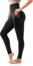 High Waisted Leggings with Pockets Women, Full Length Capri Buttery Soft Stretch