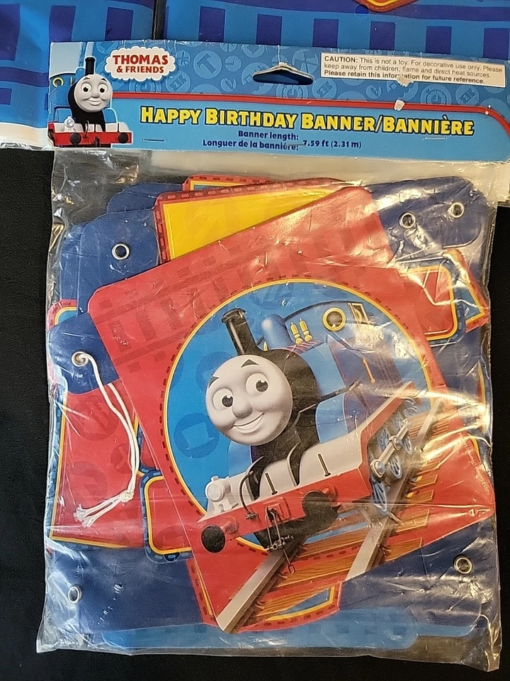 Thomas The Tank Engine Party Lot 2 Tablecloth One Hanging Sign/banner - Image 3 of 4
