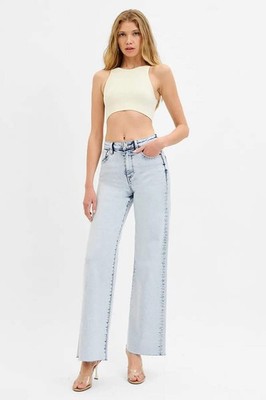 RISEN High Rise Wide Leg Jeans