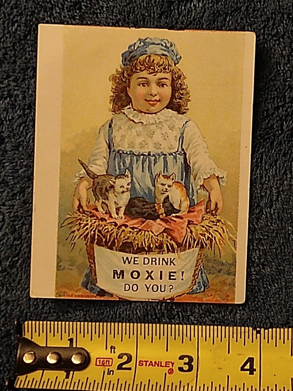 1895 MOXIE NERVE FOOD TRADE CARD - VERY RARE - EXCELLENT CONDITION!!!!!!