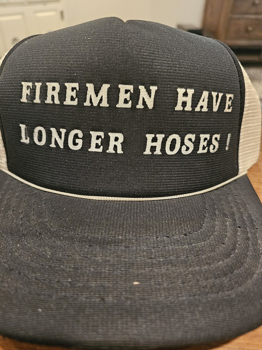 Vintage Hat Cap Snapback Trucker Firemen Have Longer Hoses Humor (H10) View 3