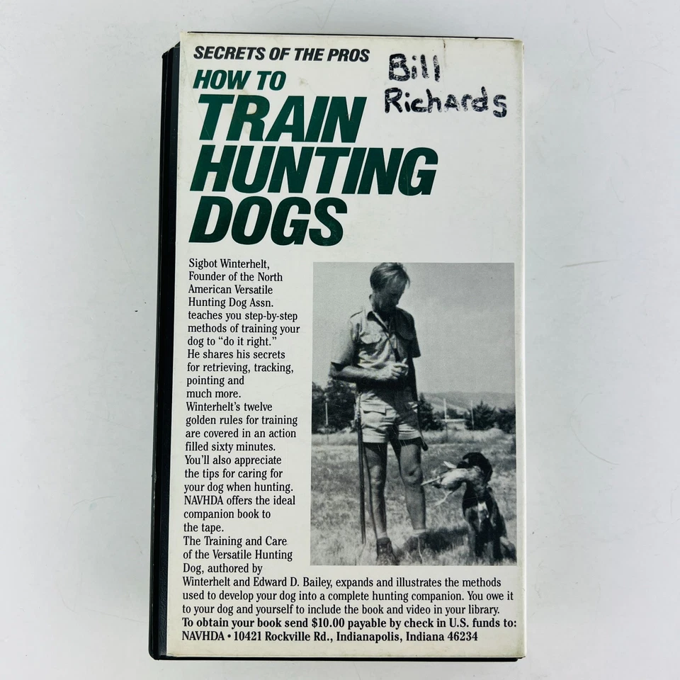 How To Train Hunting Dogs - Secrets Of The Pros VHS Rare Vintage - Image 2 of 2