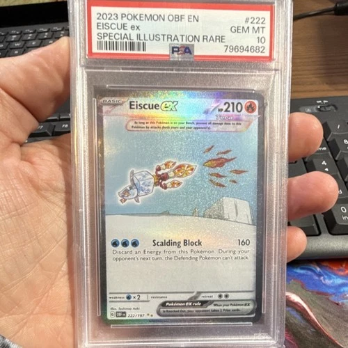 Eiscue ex Pokémon Obsidian Flames 222/197 Special Illustration Rare PSA 10 2023