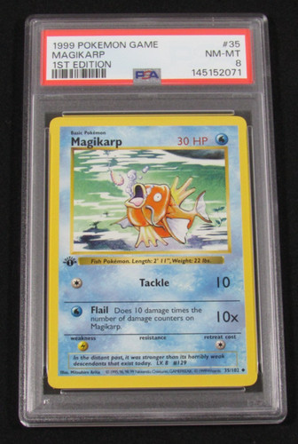 Magikarp (1st Edition) graded PSA 8 for sale on eBay