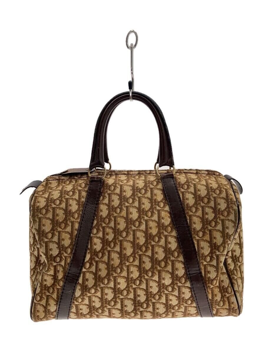 Vintage Christian Dior Brown Boston Bag Full Pattern