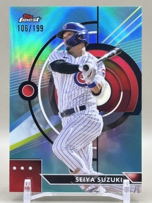 2023 Finest #96 Seiya Suzuki Aqua Refractor /199 - Chicago Cubs