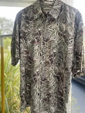 MEN'S Campia MONA  Shirt Size M Hawaiian  100%COTT VACATION TROPICAL BUTTONS