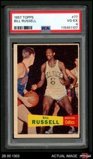 1957 Topps #77 Bill Russell Celtics RC HOF San Francisco PSA 4 - VG/EX