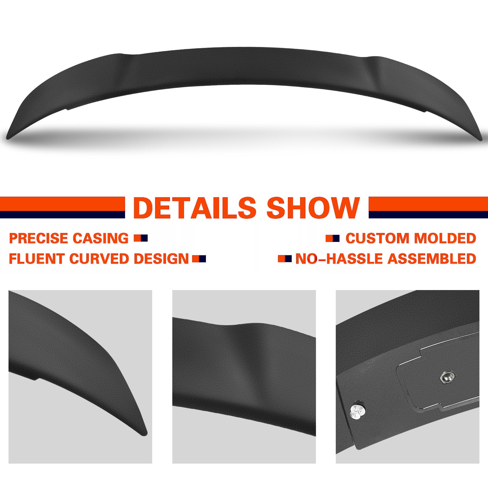 Fits 2011-2023 Dodge Charger Matt-Black Hellcat Style Rear Trunk Spoiler Wing