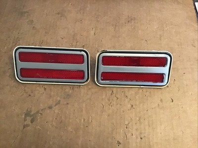 1970-81 Pontiac Firebird Rear Marker Lights w/ Bezels (Pair/L&R) OEM