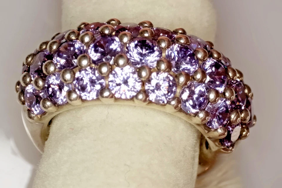 Thomas Sabo Vintage Ring Bandring silber Pavé lila TR1471, Gr. 56 - Bild 2 von 4