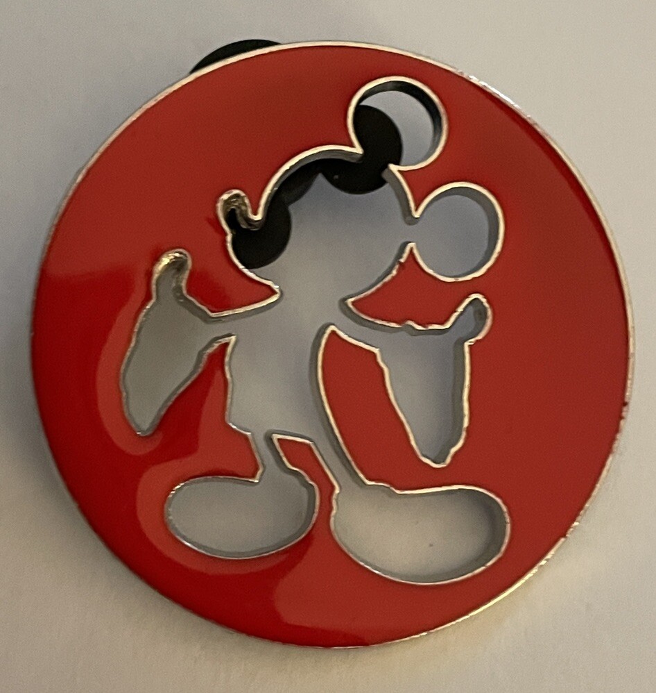 Walt Disney Mickey Mouse Red Cut-Out Silhouette Pin Disney Pin