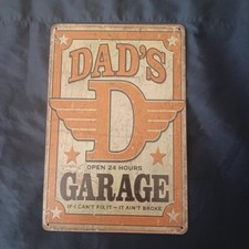 8"X12" Metal Sign Man Cave Garage Bar Gas Station Wall Art Dad's Garage