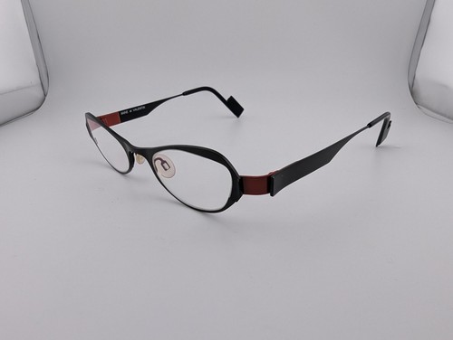 Anne Et Valentin Eyeglasses, Titanium, BC60, Wild, Made In Japan, Black/Red - Picture 3 of 11