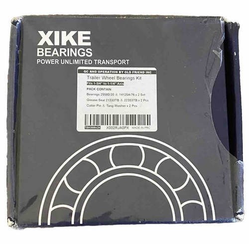 Xike Bearings Trailer Wheel Bearing Kit Fits 1-3/4" to 1-1/4" Axis - Picture 2 of 2
