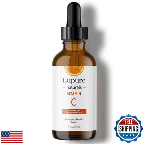 Lupure Professional Vitamin C Face Serum 20%, Anti Aging Facial Super Vit C S