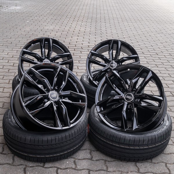 Cerchi In Lega Da 18 Pollici RS3 Per Audi A3 S3 8P 8V Gy Tfsie Q2 SQ2 Q3 8U Neri-image