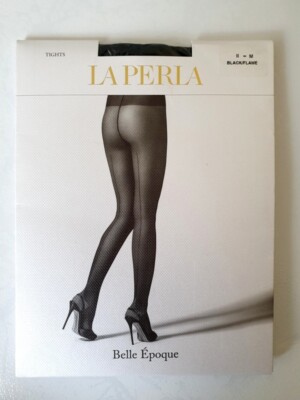 Collants La Perla - Modèle Belle Epoque - Taille 2=M - Couleur Black/Flame - Neuf Avec étiquettes