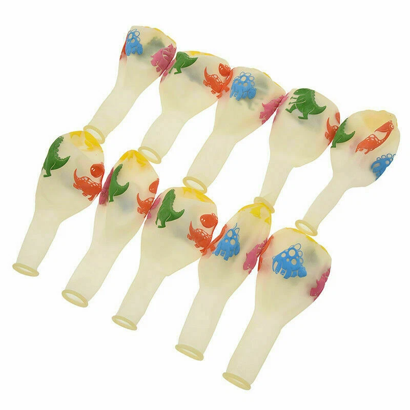 10/20Pcs Transparent Dinosaurs Printing Latex Balloon Birthday Party Decorate - Image 2 of 4