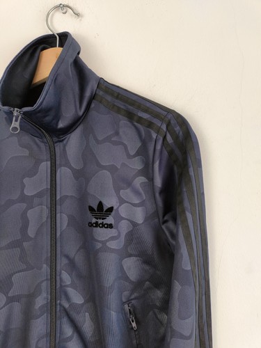 Chaqueta de Pista Adidas Firebird Azul Marino Camuflada Cremallera Completa - Para Mujer Reino Unido 12 - Imagen 3 de 13