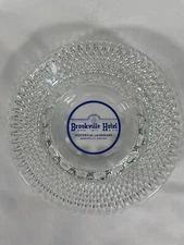 Vintage Clear Glass Ashtray from Brookville Hotel in Brookville Kansas