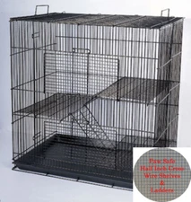 3-Story 20" Chew-Proof Gerbils Hamsters Rodent Animal Rat Mice Degu Mouse Cage