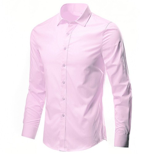 Camisas de hombre manga larga business boda camisa formal abotonada blusa tops- - Imagen 11 de 30