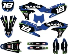 Yamaha YZF 450 2018 - 2022 Full custom graphics kit Warsaw style stickers decals