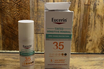 Eucerin Sensitive Tinted Mineral Face Sunscreen SPF 35 1.7 oz Exp: 12/25 See DEC
