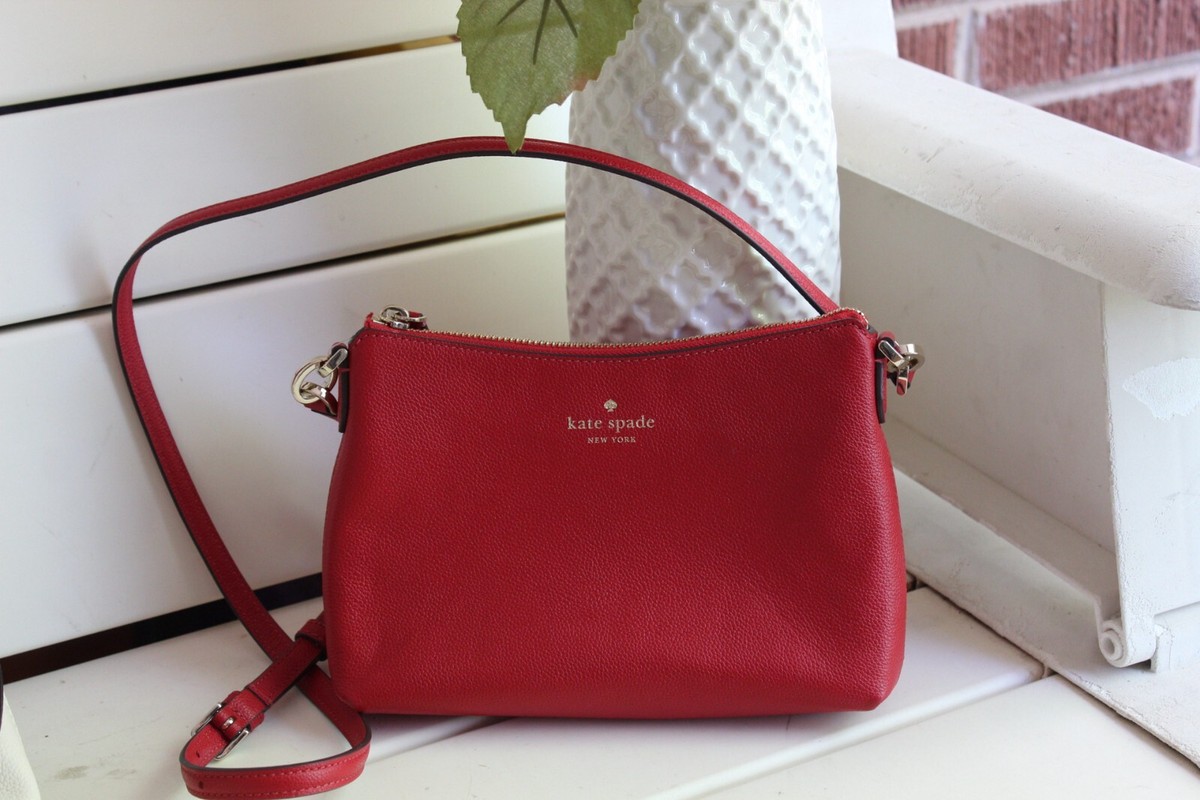 Kate Spade Bailey Leather Crossbody Candied Cherry NWT *$299