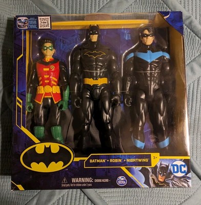 DC Comics 12  Figure 3 Pack: Batman, DC Robin & Nightwing By Spin Master Heroes