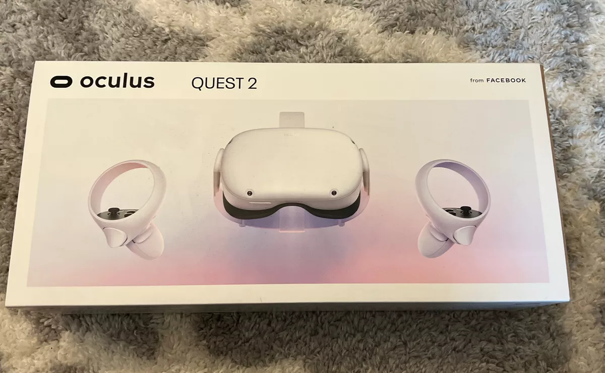 Meta Oculus Quest 2 256GB VR Headset With Controllers & Carrying Case White  Used