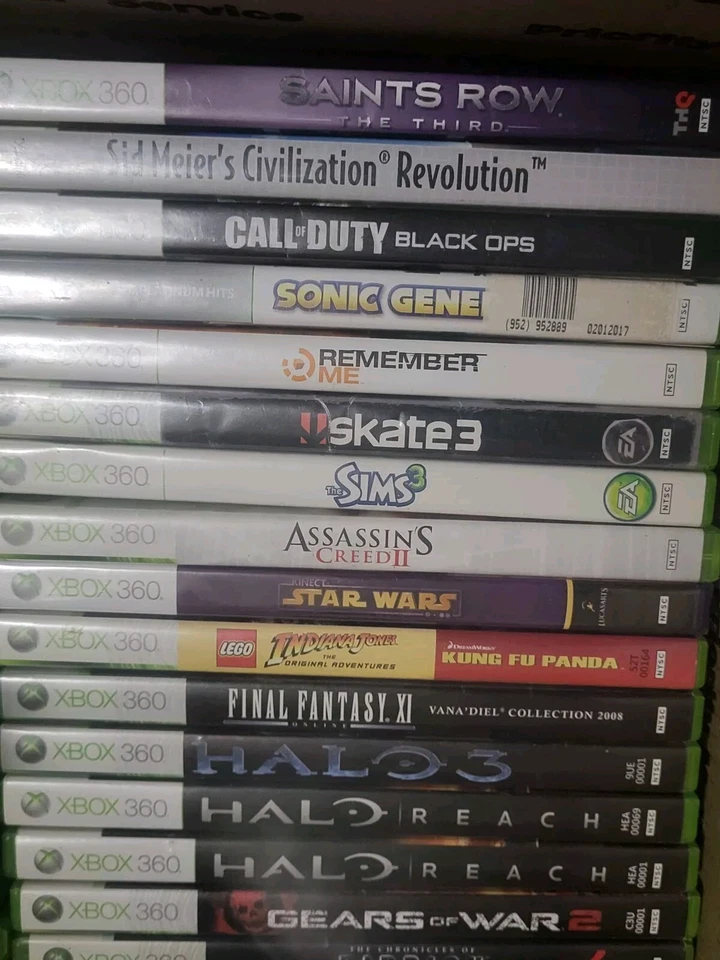 Lote de 20 Juegos Xbox 360 - HALO, FALLOUT, SIMS 3, FF XI, GEARS OF WAR, STAR WARS Foto 2 de 3