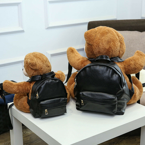 Women Girl Lolita Casual Stuffed Doll Backpack Warm Plush Bear Shoulder Bag Gift - Picture 11 of 13