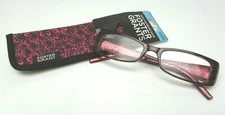 Foster Grant MAGNOLIA Women's Magenta Red Reading Glasses NEW See Description