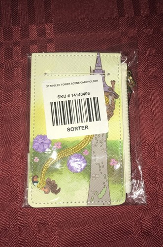 Loungefly Disney Tangled Cardholder Rapunzel Flynn Rider Tower Scene NEW - Picture 2 of 8