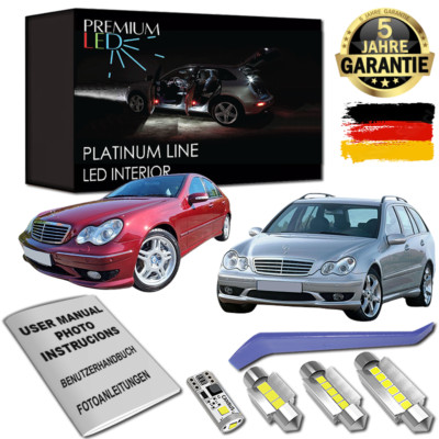 LED Innenraumbeleuchtung Premium Set für Mercedes C Klasse W203 14x LED CANBUS