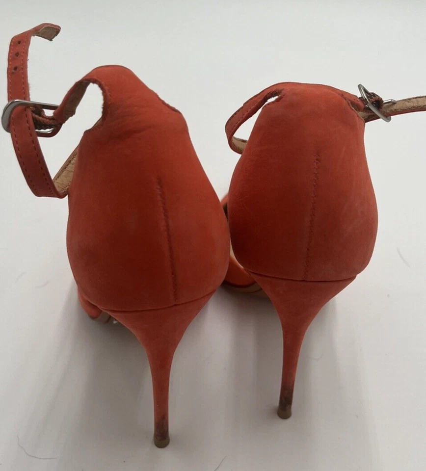 Schutz Women's Size 7 3'' Orange Stiletto Heels (READ) - Image 4 of 4