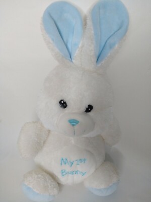 Kellytoy My First Bunny Plush Blue White Rabbit Stuffed Baby Toy