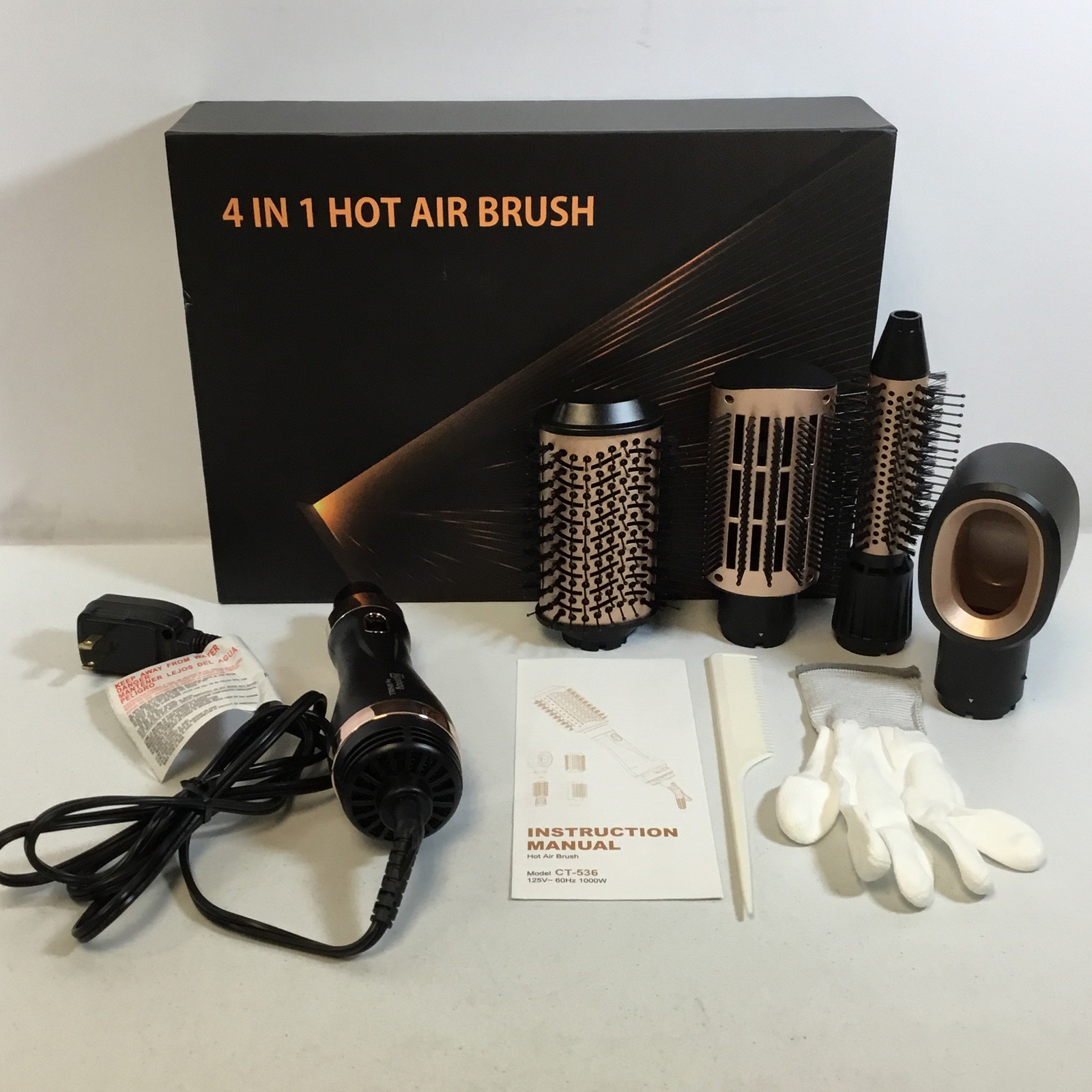 Nicebay CT536 Women Black Gold MultiTemperature 4 In 1 Hot Hair Brush