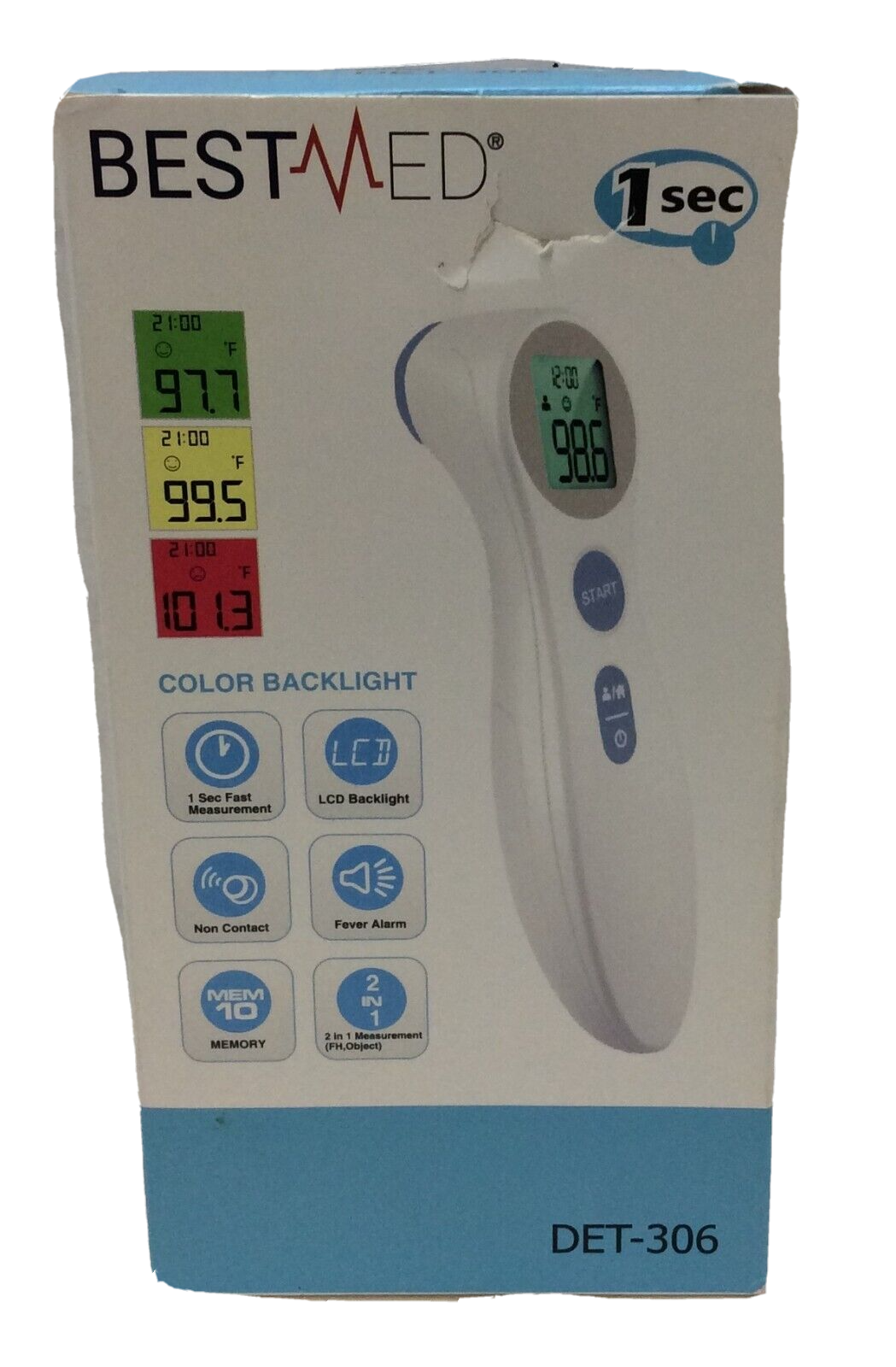 Best Med Infrared Forehead Thermometer DET306Non Contact Free Shipping