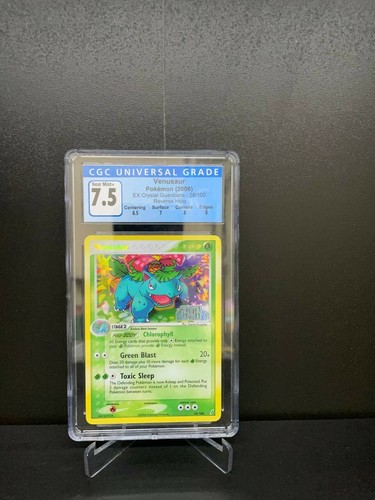 Pokemon - Venusaur Ex Crystal Guardians 28/100 Reverse Holo Stamp ENG CGC 7.5 - Bild 2 von 3