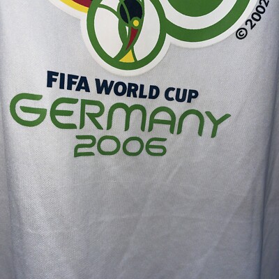 FIFA World Cup Germany Soccer 2006 White T Shirt Size XL Free