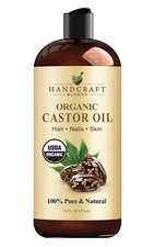 Handcraft Organic Castor Oil for Hair Growth, Eyelashes and Eyebrows - 100 Pure