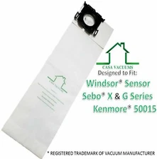 Micro Lined Windsor Sensor & Versamatic-Plus Vacuum Bags Also Sebo 10 Pack