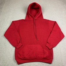 Vintage 70s Russell Athletic Hoodie Mens Small Red Cotton Gold Tag EUC