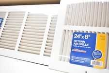 TruAire 24" x 8" White 1/3" Fin Spaced Return Air Grille H170 24X08
