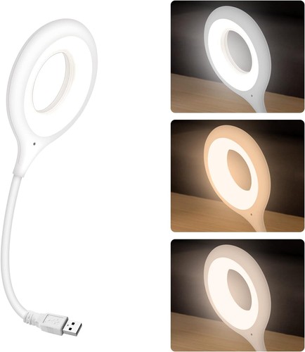 USB Smart Voice Control Night Light LED Dimmable Daylight Bedroom Table Lamp US - Picture 2 of 11